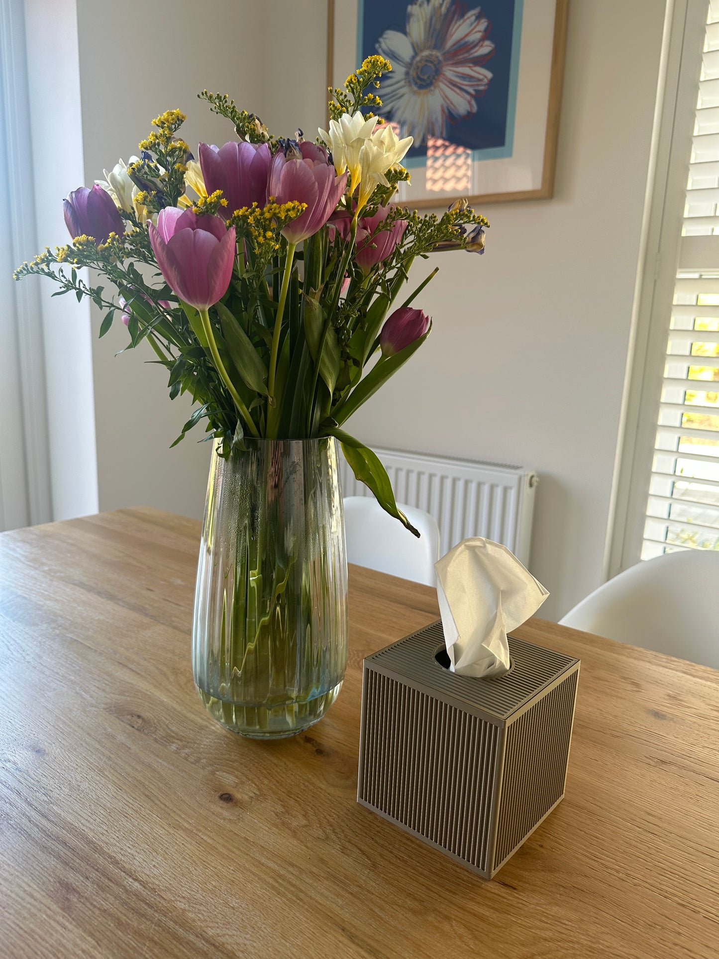 Tissue Box Cover – Gold – Cube