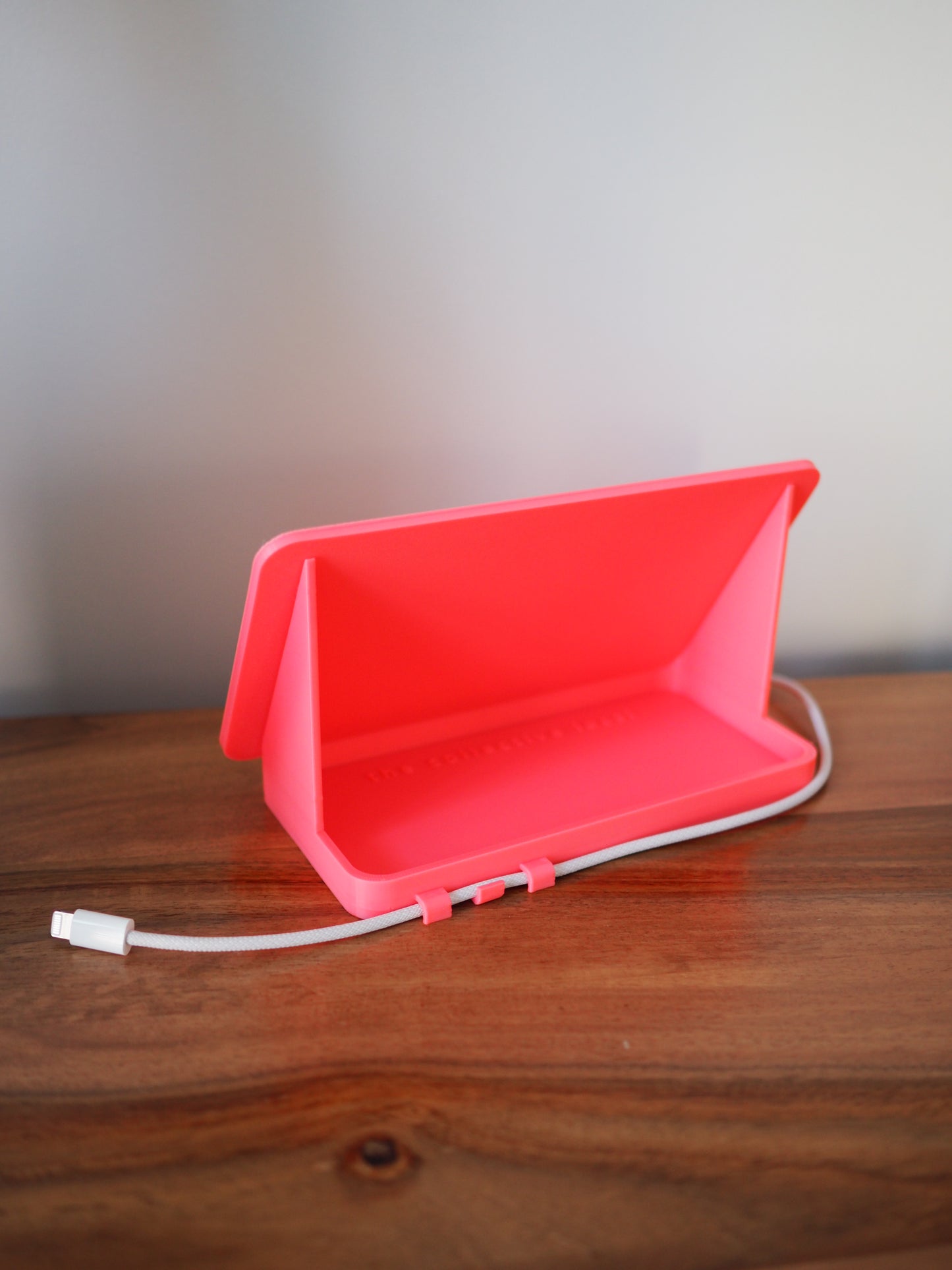 Pink Universal Phone Stand with Alarm Clock Display