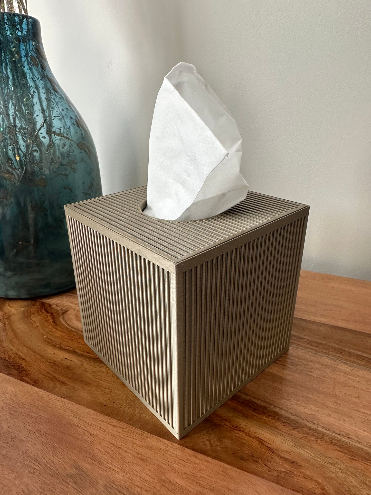 Tissue Box Cover – Gold – Cube