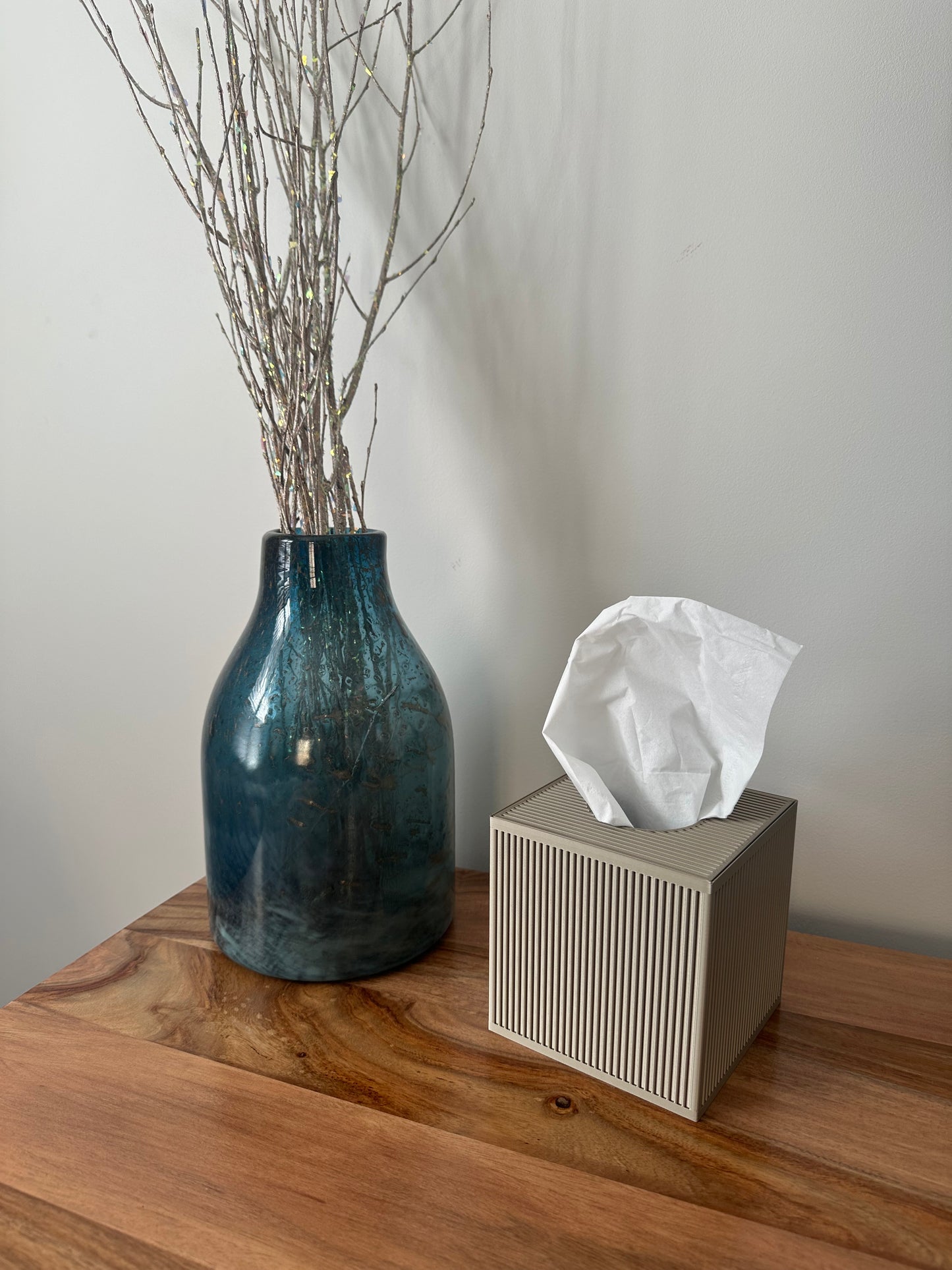 Tissue Box Cover – Gold – Cube