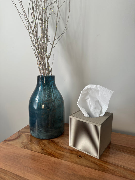 Tissue Box Cover – Gold – Cube