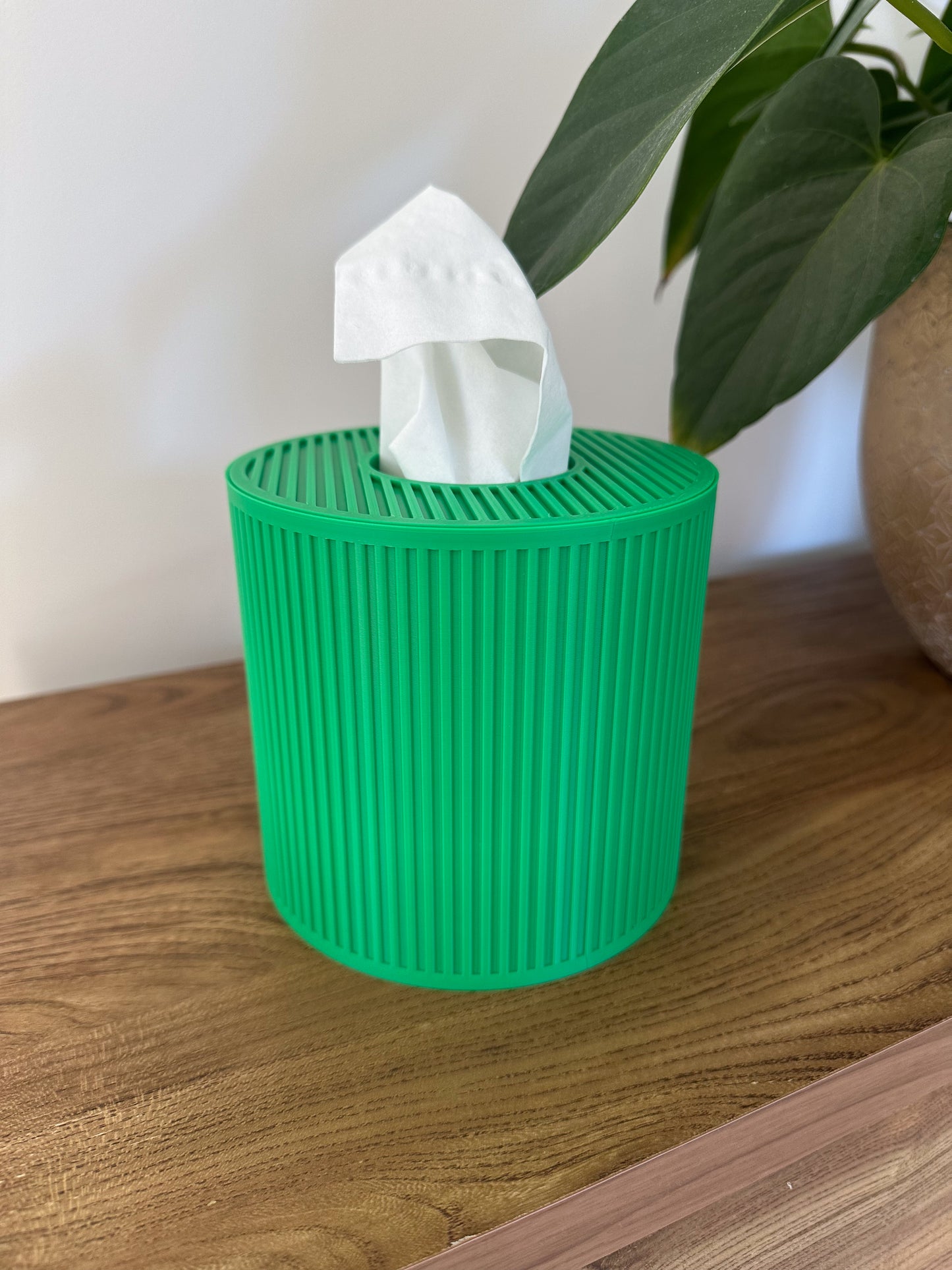 Tissue Box Cover – Green – Cylinder