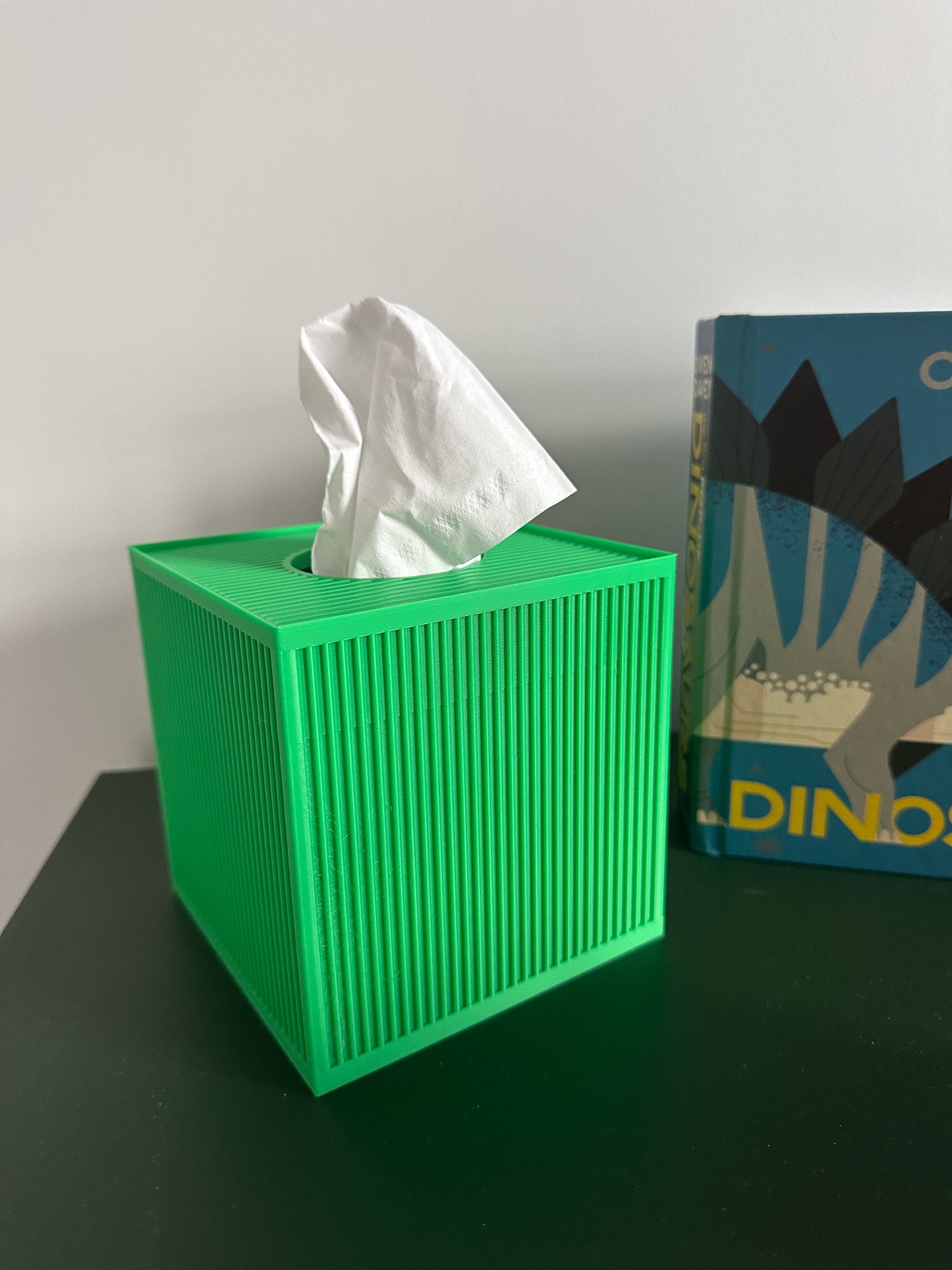 Tissue Box Cover – Green – Cube