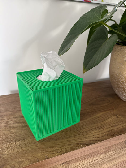 Tissue Box Cover – Green – Cube