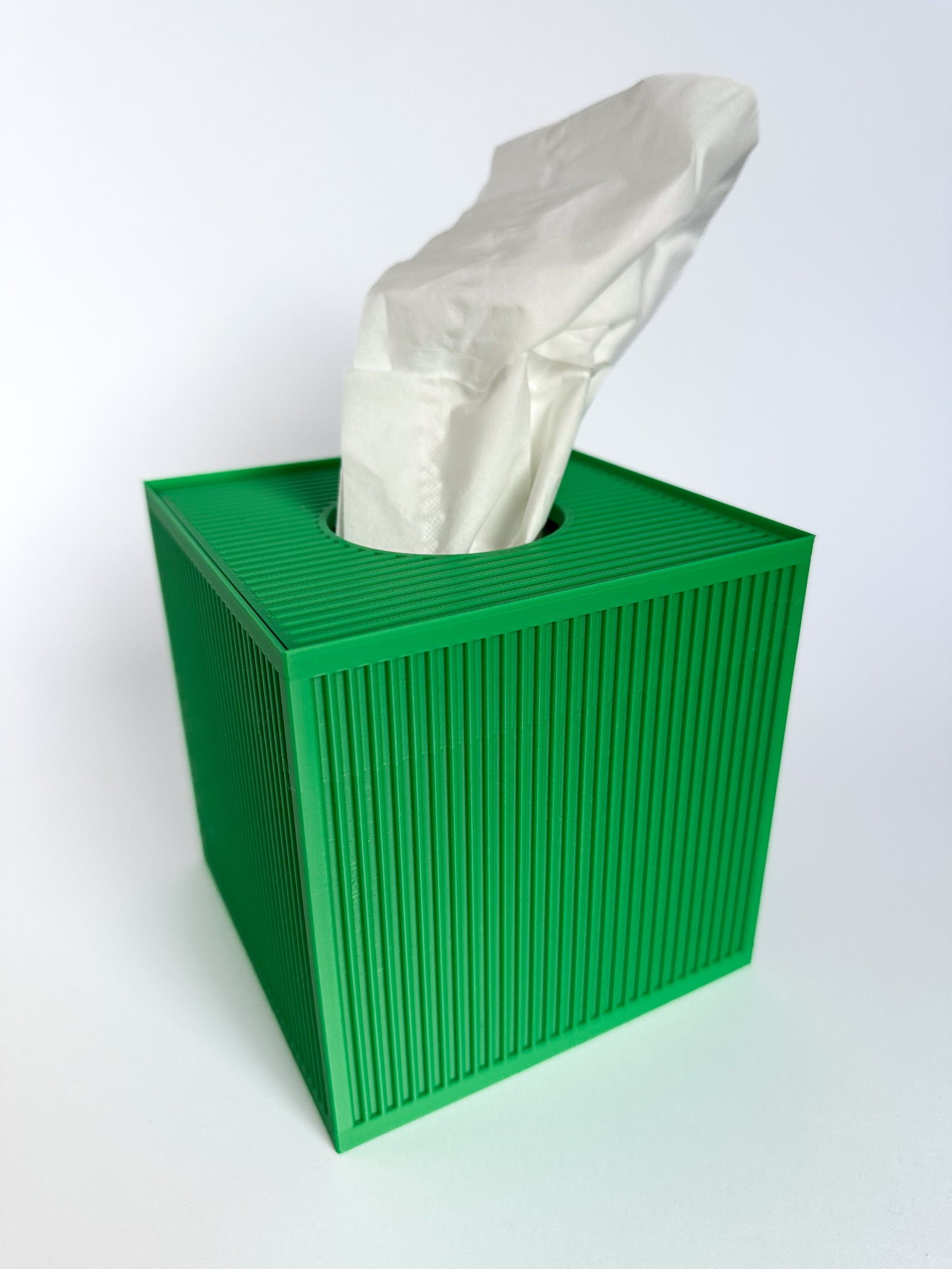 Tissue Box Cover – Green – Cube