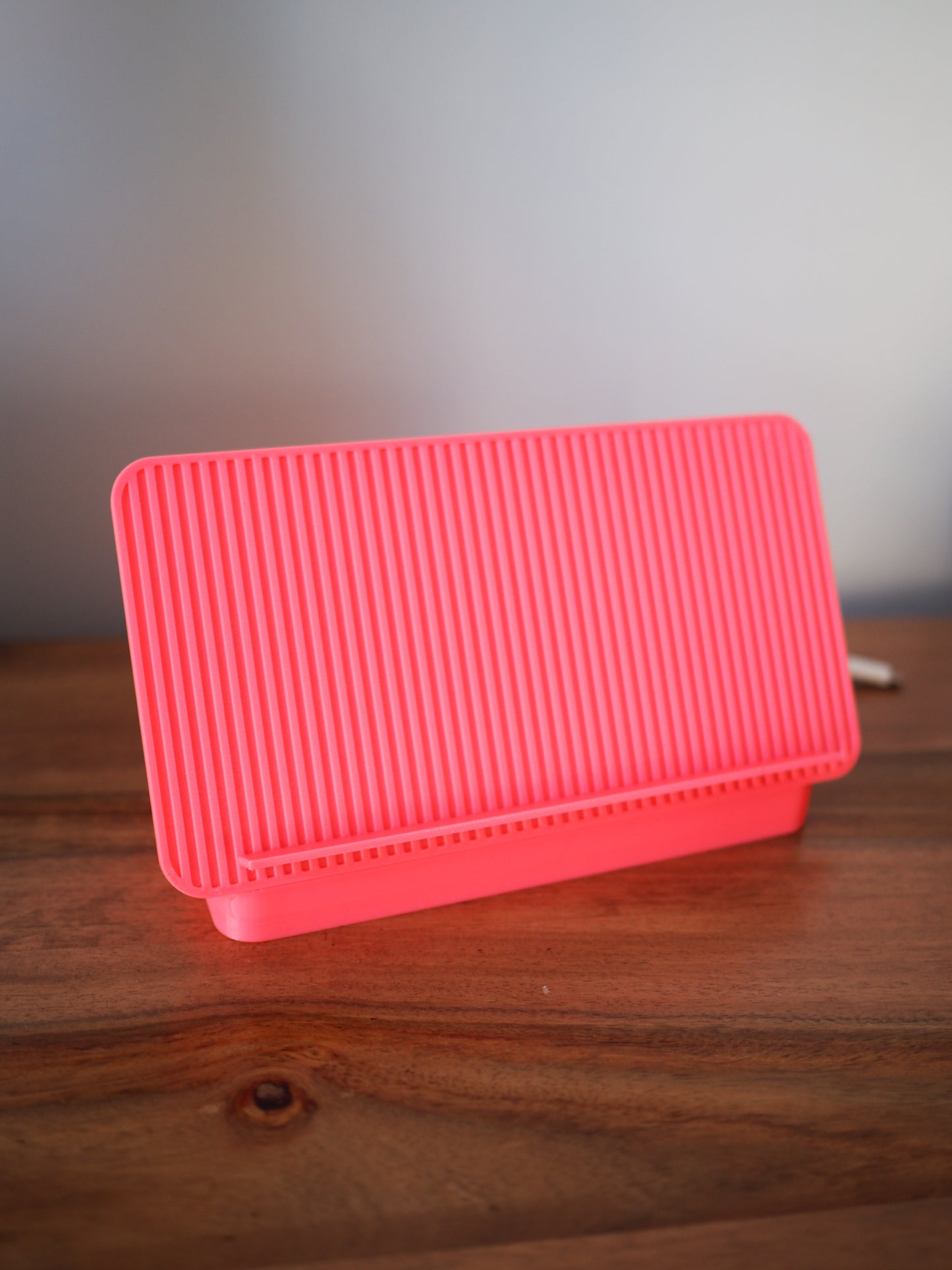 Pink Universal Phone Stand with Alarm Clock Display