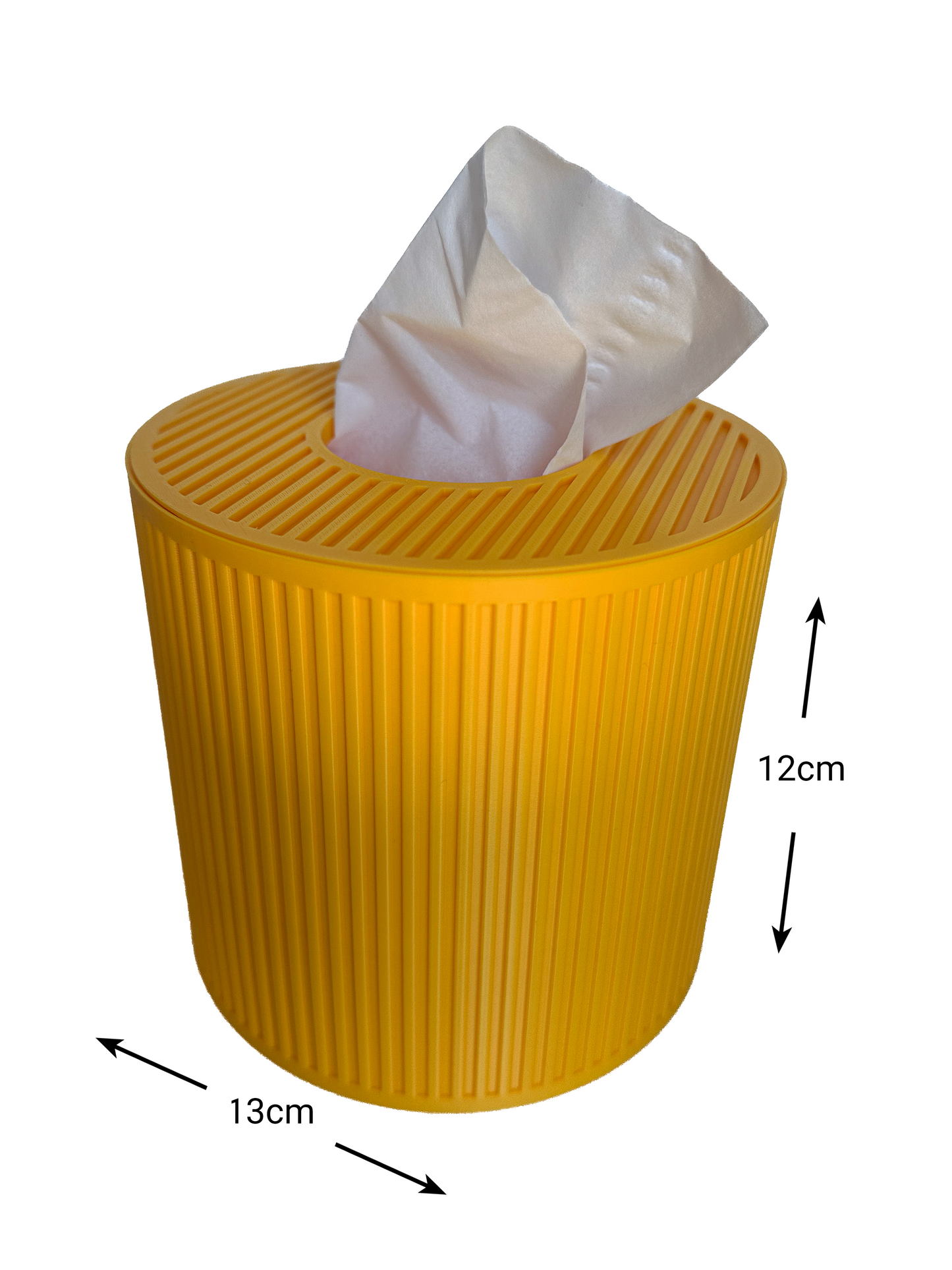 Tissue Box Cover – Yellow – Cylinder