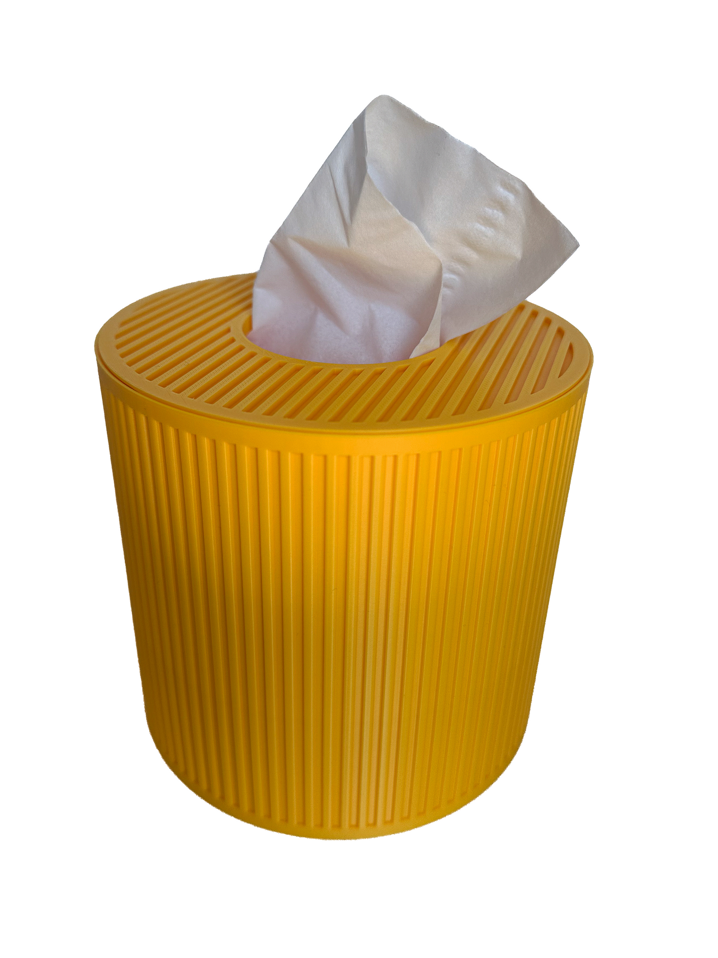 Tissue Box Cover – Yellow – Cylinder