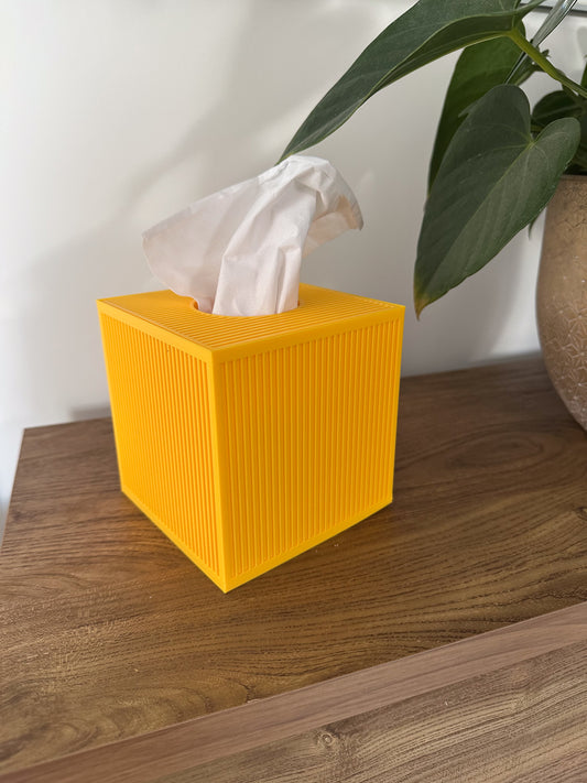 Tissue Box Cover – Yellow – Cube