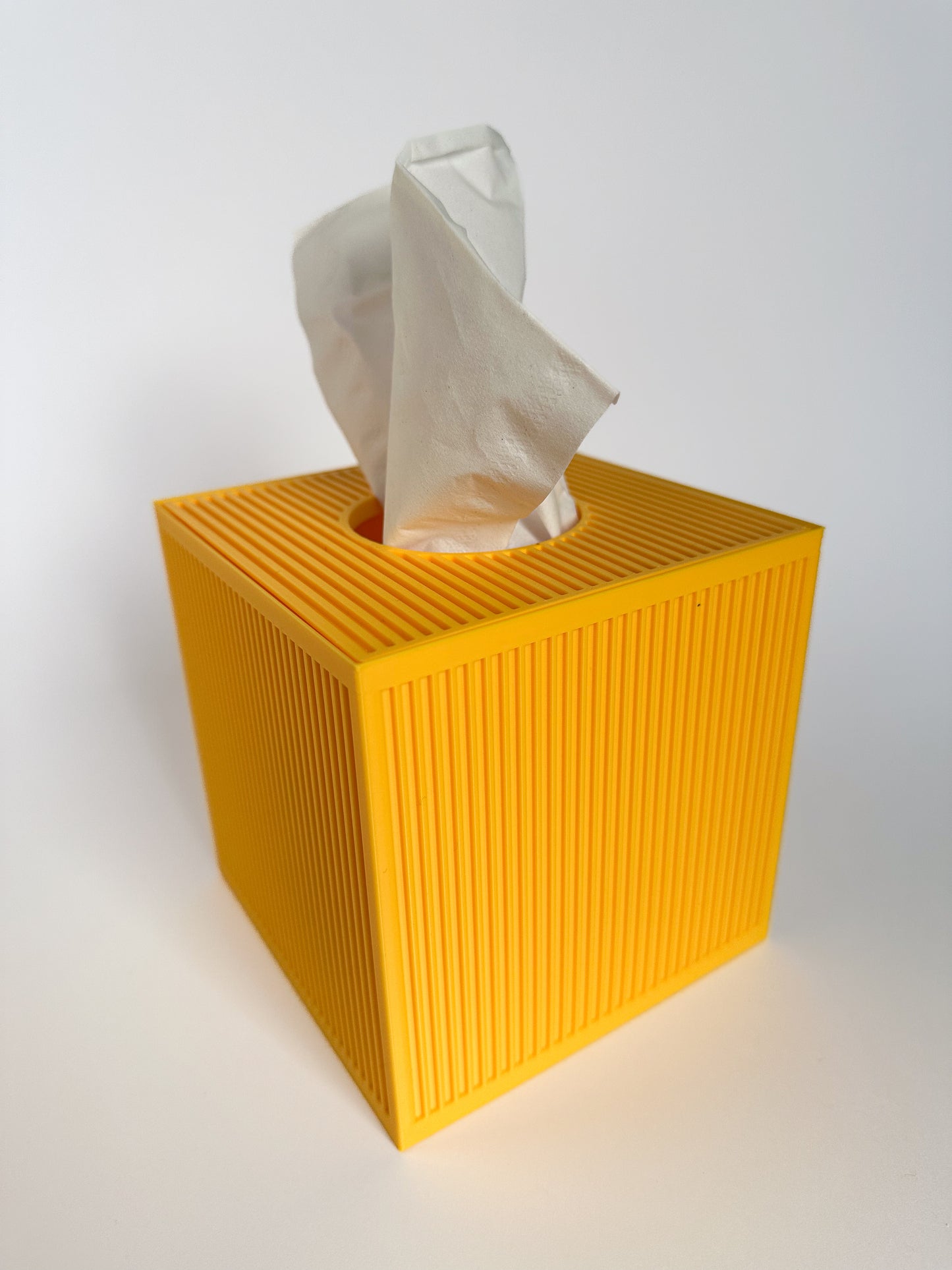 Tissue Box Cover – Yellow – Cube